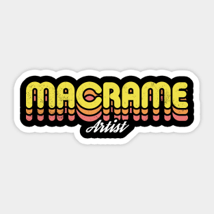 Retro Macrame Artist Sticker